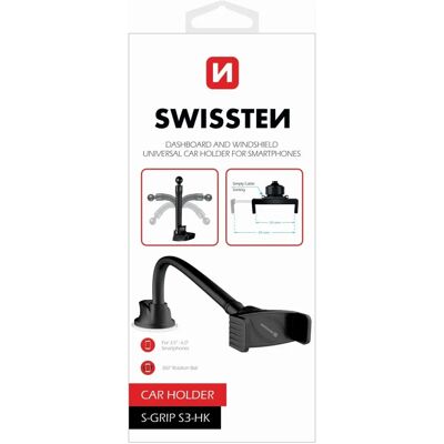 Černá Držák na Mobil Swissten - S-GRIP S3-HK - Autodoplňky Černá Držák na Mobil Swissten - S-GRIP S3-HK - Autodoplňky