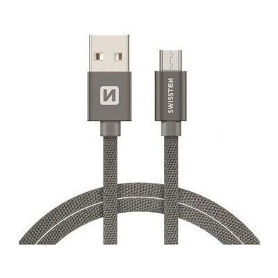 Swissten 71522202 USB-Kabel - Textil 1,2m USB 2.0 Grau Swissten 71522202 USB-Kabel - Textil 1,2m USB 2.0 Grau