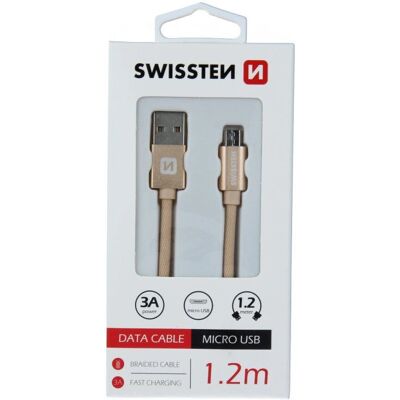 Swissten 71522204 USB-Kabel - 1,2m USB A Micro-USB B Gold Swissten 71522204 USB-Kabel - 1,2m USB A Micro-USB B Gold