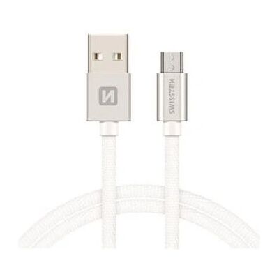 Swissten USB-Kabel - 2m Silber für Daten & Schnellladung Swissten USB-Kabel - 2m Silber für Daten & Schnellladung