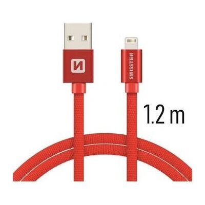 Swissten 71523206 Lightning-kabel - 1,2m Rood Swissten 71523206 Lightning-kabel - 1,2m Rood