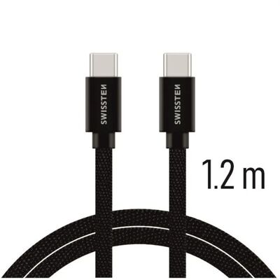 Swissten USB-C 3.1 Kabel 1,2m Zwart Swissten USB-C 3.1 Kabel 1,2m Zwart