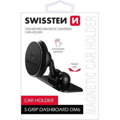 Swissten Autohalterung mit Magneten - Schwarz Swissten Autohalterung mit Magneten - Schwarz