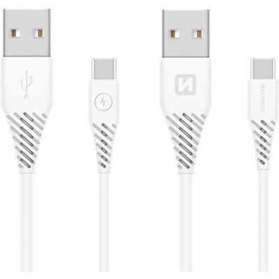 Kabel USB Swissten 1,5 m USB A USB C Biały Kabel USB Swissten 1,5 m USB A USB C Biały