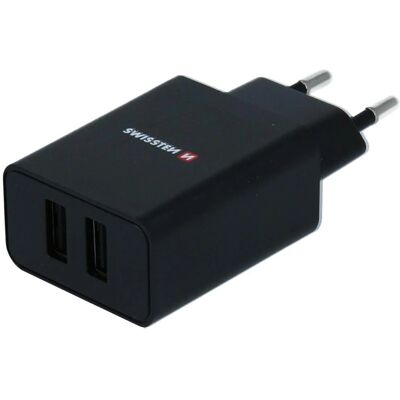 Cargador Dual USB Swissten + Cable USB-C - Cargador Cargador Dual USB Swissten + Cable USB-C - Cargador