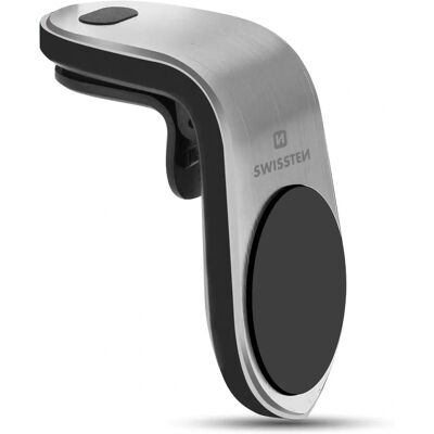 Swissten Silber Magnetische Auto Handyhalterung - 360° Drehbar Swissten Silber Magnetische Auto Handyhalterung - 360° Drehbar