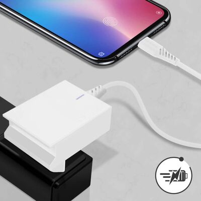 Swissten Slim Series Dual USB-Netzladegerät mit Smart IC + USB-C Kabel (15 W) Swissten Slim Series Dual USB-Netzladegerät mit Smart IC + USB-C Kabel (15 W)