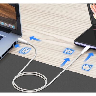 Swissten USB-C Kábel 100W 1,5m Fehér - Adat & Töltés Swissten USB-C Kábel 100W 1,5m Fehér - Adat & Töltés