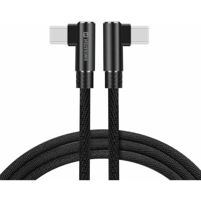 Swissten L-Typ Textil USB-C Kabel - 1,2m - Schnellladung & Daten Swissten L-Typ Textil USB-C Kabel - 1,2m - Schnellladung & Daten