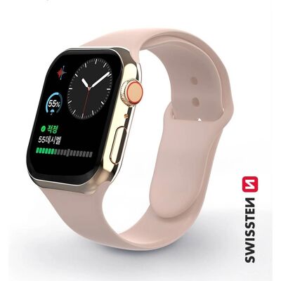 Pulseira de silicone cor de areia rosa para Apple Watch 38-40 mm - Pulseira Pulseira de silicone cor de areia rosa para Apple Watch 38-40 mm - Pulseira