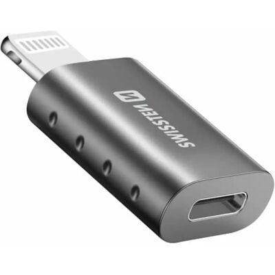 Swissten Lightning naar USB-C Adapter - Compact, Zinklegering, Snelle gegevens Swissten Lightning naar USB-C Adapter - Compact, Zinklegering, Snelle gegevens