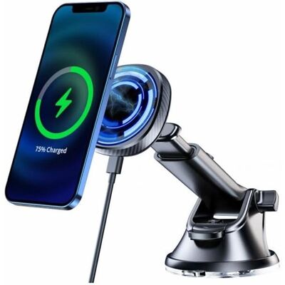 Magnetyczny uchwyt samochodowy Swissten z bezprzewodowym ładowaniem - Uchwyt samochodowy Magnetyczny uchwyt samochodowy Swissten z bezprzewodowym ładowaniem - Uchwyt samochodowy