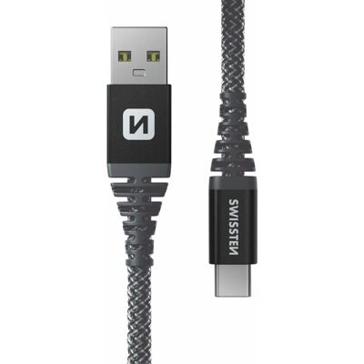 Swissten USB C Aramid Fiber 1.5m Fast Charge 60W USB Cable - USB Cable Swissten USB C Aramid Fiber 1.5m Fast Charge 60W USB Cable - USB Cable