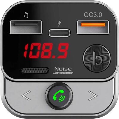 Swissten Bluetooth FM Zender - Dubbellaad USB - Zwart Swissten Bluetooth FM Zender - Dubbellaad USB - Zwart