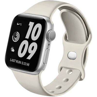 Pulseira de silicone Swissten para Apple Watch 38/40/41 mm Cinzento Pedra Pulseira de silicone Swissten para Apple Watch 38/40/41 mm Cinzento Pedra