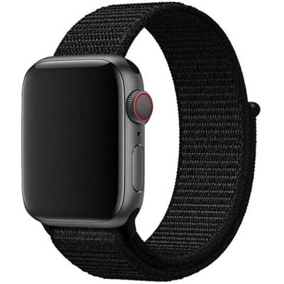 Pulseira de nylon Swissten para Apple Watch 38/40/41 mm Preto - Correia de relógio inteligente Pulseira de nylon Swissten para Apple Watch 38/40/41 mm Preto - Correia de relógio inteligente