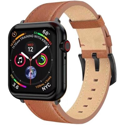 Pulseira de Couro Swissten para Apple Watch 42/49 mm Marrom - Bracelete Pulseira de Couro Swissten para Apple Watch 42/49 mm Marrom - Bracelete