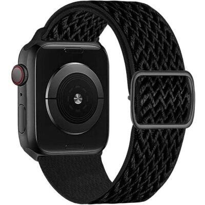 Swissten Nylonarmband für Apple Watch 38/40/41 mm Schwarz - Uhrenarmband Swissten Nylonarmband für Apple Watch 38/40/41 mm Schwarz - Uhrenarmband