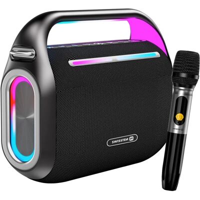 Haut-parleur Bluetooth Swissten Harmony - 120W - Noir - 15h - Powerbank USB - Publicité Haut-parleur Bluetooth Swissten Harmony - 120W - Noir - 15h - Powerbank USB - Publicité
