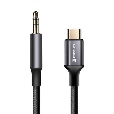 Swissten Audioadapter Textil USB-C - 3,5mm Klinke 1,5M Swissten Audioadapter Textil USB-C - 3,5mm Klinke 1,5M