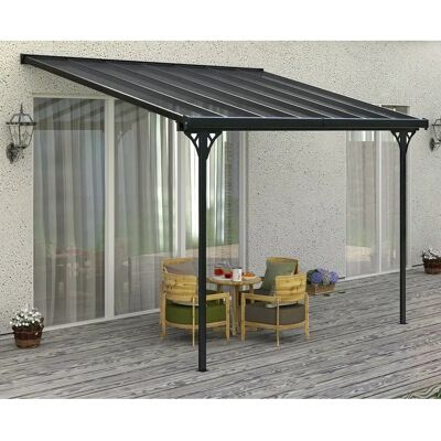 Hliníková pergola Rojaplast Bruce F - Šedý polykarbonát pro zahradu Hliníková pergola Rojaplast Bruce F - Šedý polykarbonát pro zahradu