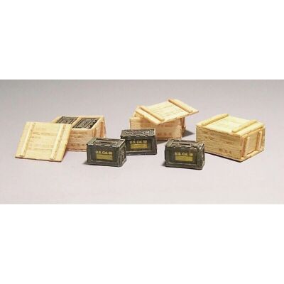 Plus Model Boîtes à munitions en bois américaines Vietnam 1/35 - Kit de modèle - Publicité Plus Model Boîtes à munitions en bois américaines Vietnam 1/35 - Kit de modèle - Publicité