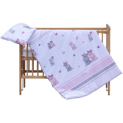Scarlett Pupis - 2-piece crib set - růžová - 90x120 cm - sada ložního prádla do postýlky Scarlett Pupis - 2-piece crib set - růžová - 90x120 cm - sada ložního prádla do postýlky