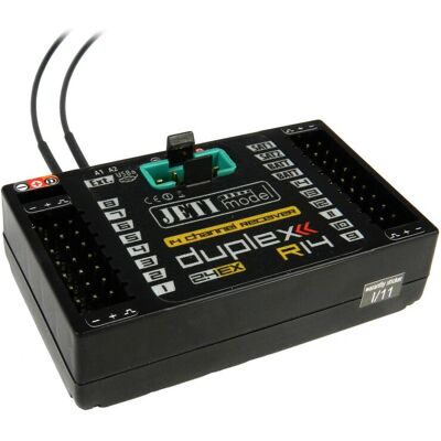 Récepteur Jeti Marque R14 EX 14 Canaux Duplex RC - Compact, Supporte Rsat2 - Publicité Récepteur Jeti Marque R14 EX 14 Canaux Duplex RC - Compact, Supporte Rsat2 - Publicité
