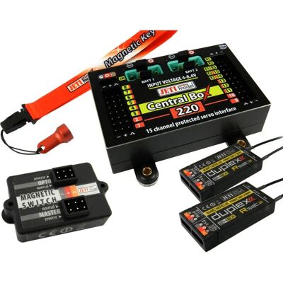 Jeti Central Box 220 Pezzo Modello RC - Supporto per Servi ad Alta Corrente Jeti Central Box 220 Pezzo Modello RC - Supporto per Servi ad Alta Corrente