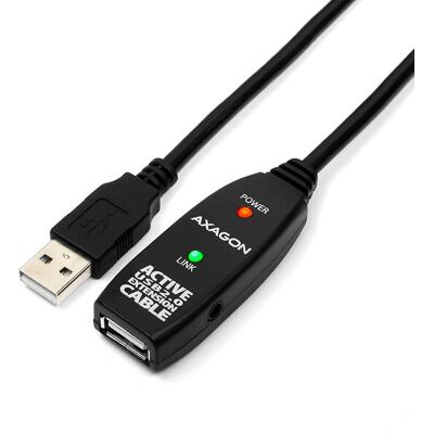 Cabo de extensão USB Axagon ADR-205 - USB 2.0, 5m, Preto Cabo de extensão USB Axagon ADR-205 - USB 2.0, 5m, Preto