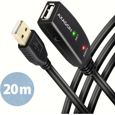 Kabel przedłużający USB 2.0 aktywny Axagon ADR-220 20m Kabel przedłużający USB 2.0 aktywny Axagon ADR-220 20m