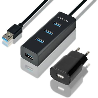 Axagon HUE-S2BP - Hub USB 3.2 Gen 1 - 4 Ports - Noir Axagon HUE-S2BP - Hub USB 3.2 Gen 1 - 4 Ports - Noir