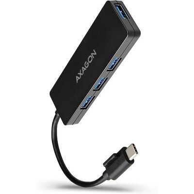 Axagon HUE-G1C USB-Hub - 4 Ports, USB-C, Schwarz Axagon HUE-G1C USB-Hub - 4 Ports, USB-C, Schwarz