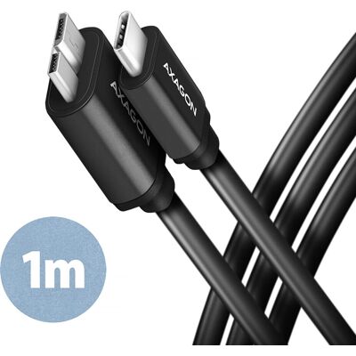 Axagon BUMM3-CM10AB USB-kabel - Micro-USB B, USB C, 1m, Sort Axagon BUMM3-CM10AB USB-kabel - Micro-USB B, USB C, 1m, Sort