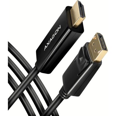 Aktivní adaptér DisplayPort na HDMI Axagon RVD-HI14C2 - 1.8m Černý Aktivní adaptér DisplayPort na HDMI Axagon RVD-HI14C2 - 1.8m Černý
