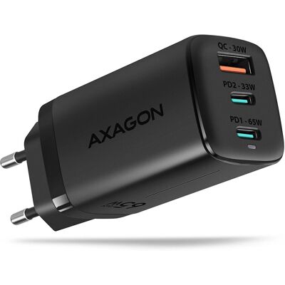 Caricabatterie Axagon 65W GaN per Dispositivi Mobili - Nero Caricabatterie Axagon 65W GaN per Dispositivi Mobili - Nero