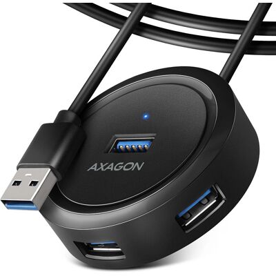Axagon HUE-P1AL Concentrateur USB 3.2 4 Ports Noir Axagon HUE-P1AL Concentrateur USB 3.2 4 Ports Noir