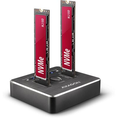 Axagon Dual NVMe M.2 SSD Dock - USB 3.2 Gen 2 Axagon Dual NVMe M.2 SSD Dock - USB 3.2 Gen 2