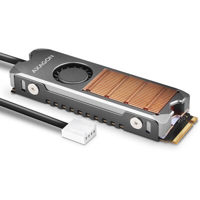Axagon CLR-M2FAN Dissipador de cobre com ventilador para SSD M.2 - Cinza Axagon CLR-M2FAN Dissipador de cobre com ventilador para SSD M.2 - Cinza