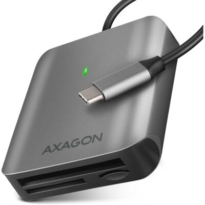 Lecteur de cartes USB-C Axagon gris - 3 emplacements, SD/ microSD/ CF Lecteur de cartes USB-C Axagon gris - 3 emplacements, SD/ microSD/ CF