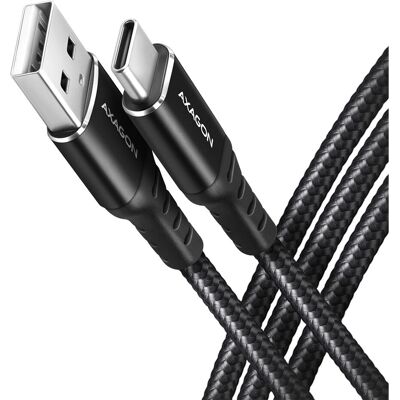 Cablu USB Axagon - 1m, Negru - Date și Încărcare Rapidă Cablu USB Axagon - 1m, Negru - Date și Încărcare Rapidă