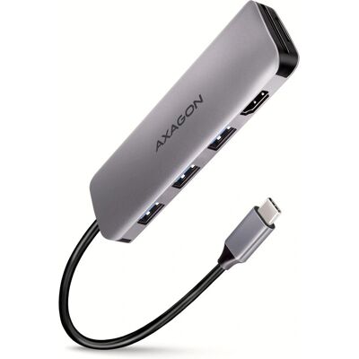 Hub USB Axagon HMC-HCR3A - 3x USB-A, HDMI, SD/microSD, cavo 20cm Hub USB Axagon HMC-HCR3A - 3x USB-A, HDMI, SD/microSD, cavo 20cm