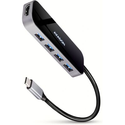 Docking station Axagon HMC-6H4A - Laptop, Grigio e Nero Docking station Axagon HMC-6H4A - Laptop, Grigio e Nero
