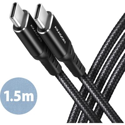 Axagon Model BUCM-CM10AB, Cablu USB-C la USB-C - 1,5m - Negru Axagon Model BUCM-CM10AB, Cablu USB-C la USB-C - 1,5m - Negru
