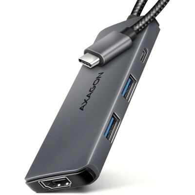 Axagon HMC-5H8K USB 5Gbps Hub - 8K HDMI, 100W PD - Grau Axagon HMC-5H8K USB 5Gbps Hub - 8K HDMI, 100W PD - Grau