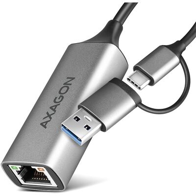 Adaptateur Ethernet Gigabit Axagon ADE-TXCA - Gris - Adaptateur Adaptateur Ethernet Gigabit Axagon ADE-TXCA - Gris - Adaptateur