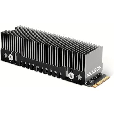 AXAGON CLR-M2XT Disipador de calor pasivo de aluminio - 2280 - Negro, Gris - Enfriador SSD AXAGON CLR-M2XT Disipador de calor pasivo de aluminio - 2280 - Negro, Gris - Enfriador SSD