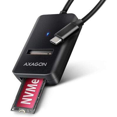 Adaptateur Axagon USB-C M.2 - NVMe & SATA SSD, 10Gbps - Publicité Adaptateur Axagon USB-C M.2 - NVMe & SATA SSD, 10Gbps - Publicité