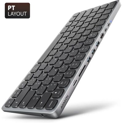 Axagon - HMC-KB-PT - Cinzento - USB-C 5Gbps - Docking station Axagon - HMC-KB-PT - Cinzento - USB-C 5Gbps - Docking station