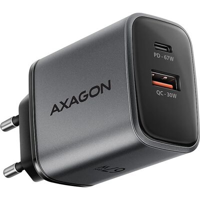 Caricatore Axagon ACU-PQ67 - Ricarica rapida, Doppio USB Caricatore Axagon ACU-PQ67 - Ricarica rapida, Doppio USB